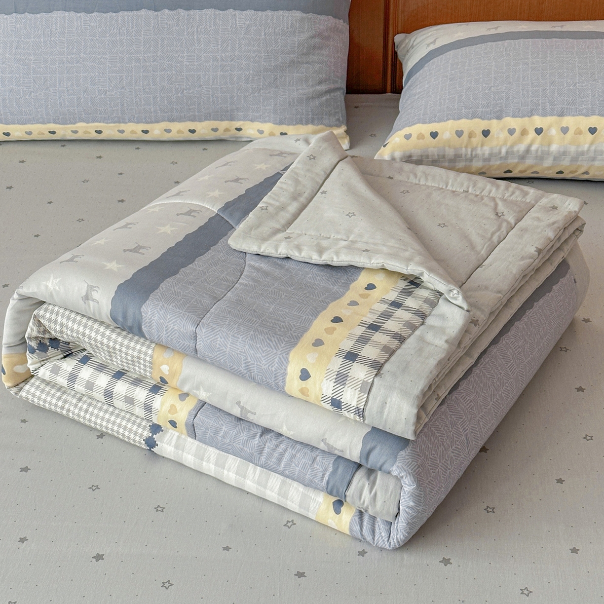 91家纺网 家纺一手货源 找家纺 尊妙被业 2026新款里外全棉100%新疆棉花夏被被子被芯-简约风 蓝星语