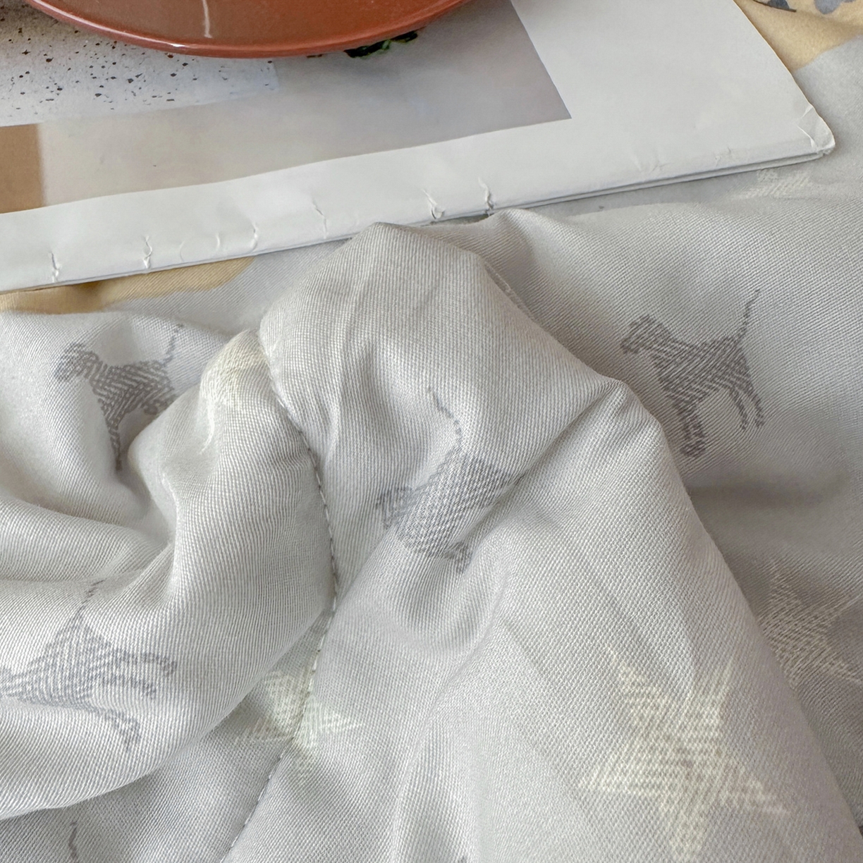 91家纺网 家纺一手货源 找家纺 尊妙被业 2026新款里外全棉100%新疆棉花夏被被子被芯-简约风 蓝星语