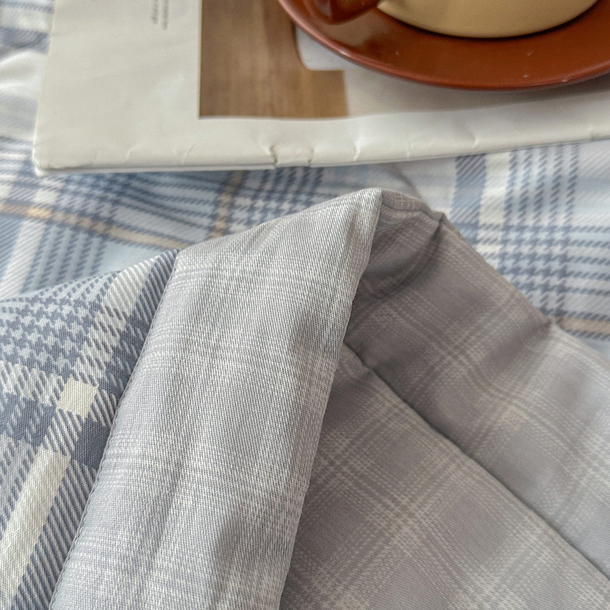 91家纺网 家纺一手货源 找家纺 尊妙被业 2026新款里外全棉100%新疆棉花夏被被子被芯-简约风 棱河