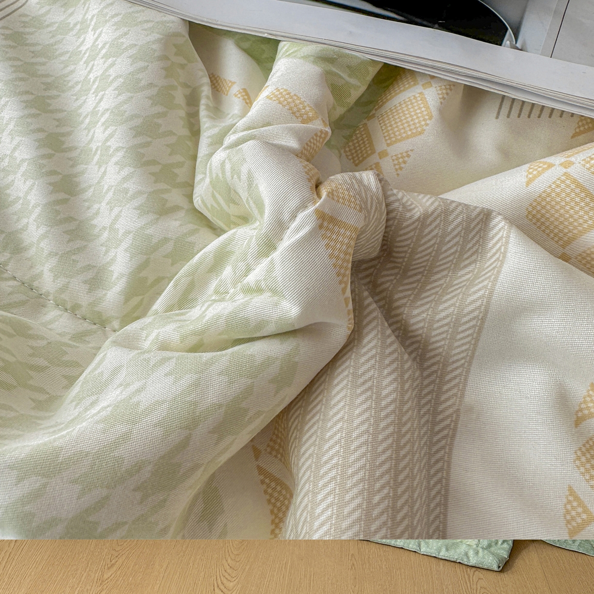 91家纺网 家纺一手货源 找家纺 尊妙被业 2026新款里外全棉100%新疆棉花夏被被子被芯-简约风 六边冰川