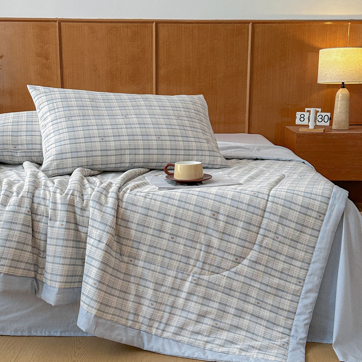 91家纺网 家纺一手货源 找家纺 尊妙被业 2026新款里外全棉100%新疆棉花夏被被子被芯-简约风 坐标虹-灰