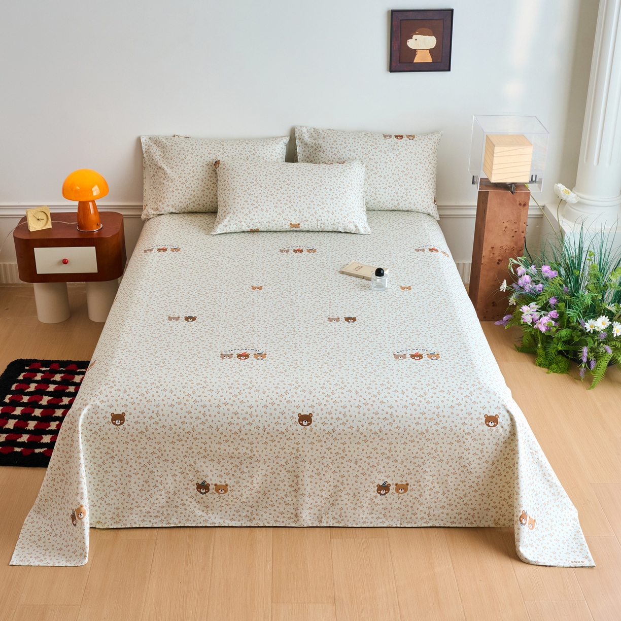 春皖家纺 2026春夏新品简约款老粗布系列床单单品床单床单单件 尤米H