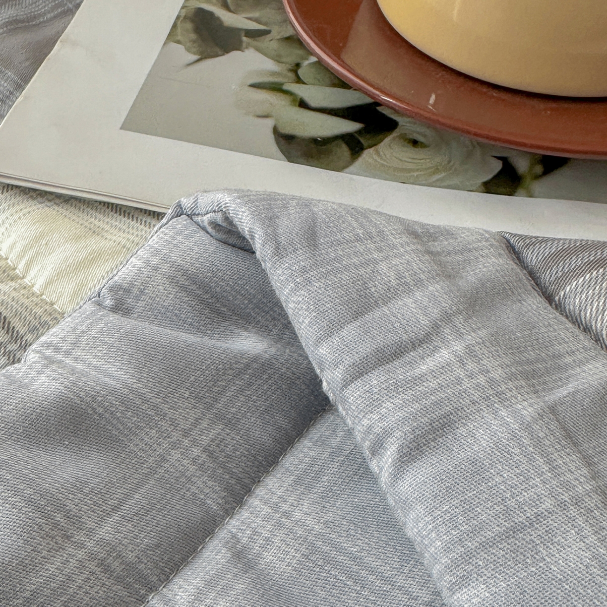 91家纺网 家纺一手货源 找家纺 尊妙被业 2026新款里外全棉100%新疆棉花夏被被子被芯-简约风 摩卡条纹-蓝