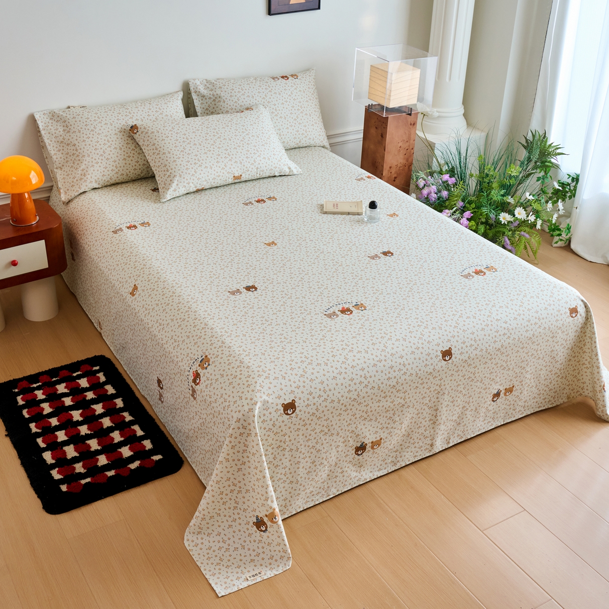 91家纺网 家纺一手货源 找家纺 春皖家纺 2026春夏新品简约款老粗布系列床单单品床单床单单件 尤米H