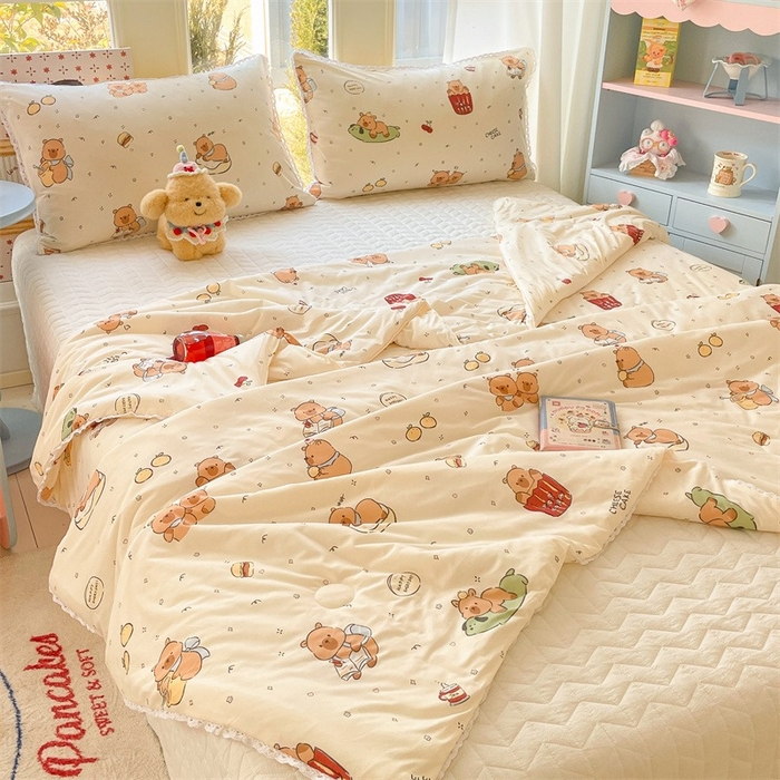 91家纺网 家纺一手货源 找家纺 2026新款A类针织棉被芯夏凉被春秋被冬被儿童学生成人冬被加厚被子大豆被—影棚图 卡皮巴拉