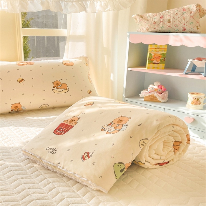 91家纺网 家纺一手货源 找家纺 2026新款A类针织棉被芯夏凉被春秋被冬被儿童学生成人冬被加厚被子大豆被—影棚图 卡皮巴拉