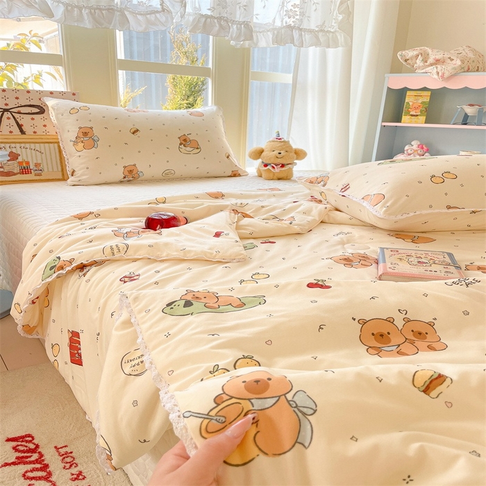 91家纺网 家纺一手货源 找家纺 2026新款A类针织棉被芯夏凉被春秋被冬被儿童学生成人冬被加厚被子大豆被—影棚图 卡皮巴拉