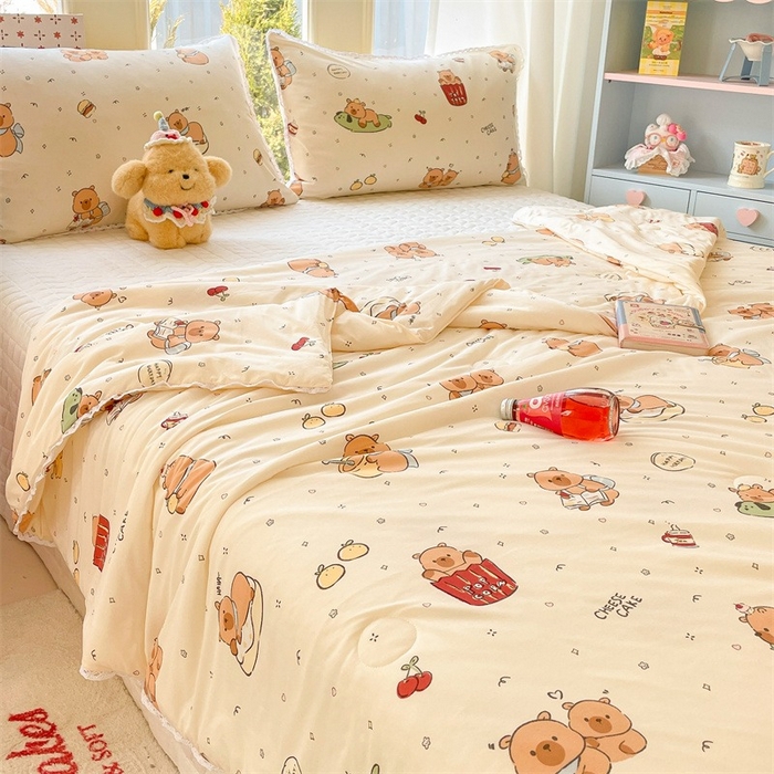 91家纺网 家纺一手货源 找家纺 2026新款A类针织棉被芯夏凉被春秋被冬被儿童学生成人冬被加厚被子大豆被—影棚图 卡皮巴拉