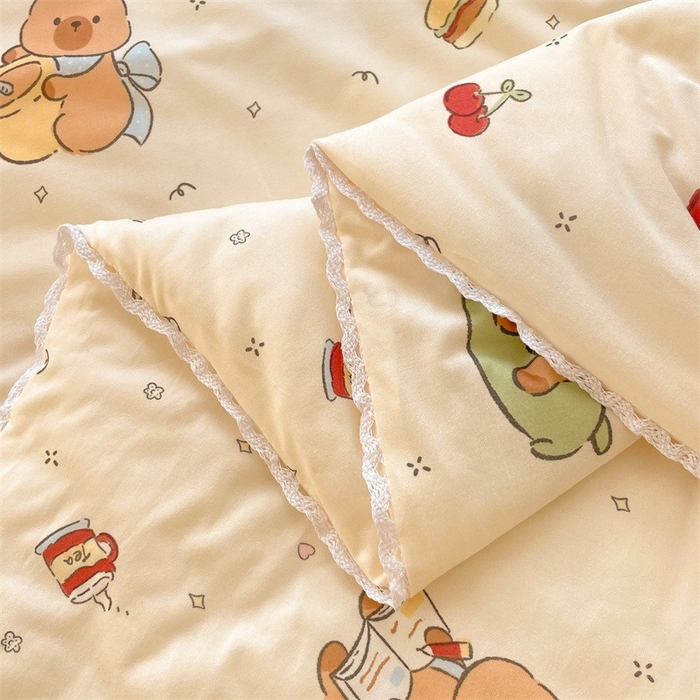 91家纺网 家纺一手货源 找家纺 2026新款A类针织棉被芯夏凉被春秋被冬被儿童学生成人冬被加厚被子大豆被—影棚图 卡皮巴拉