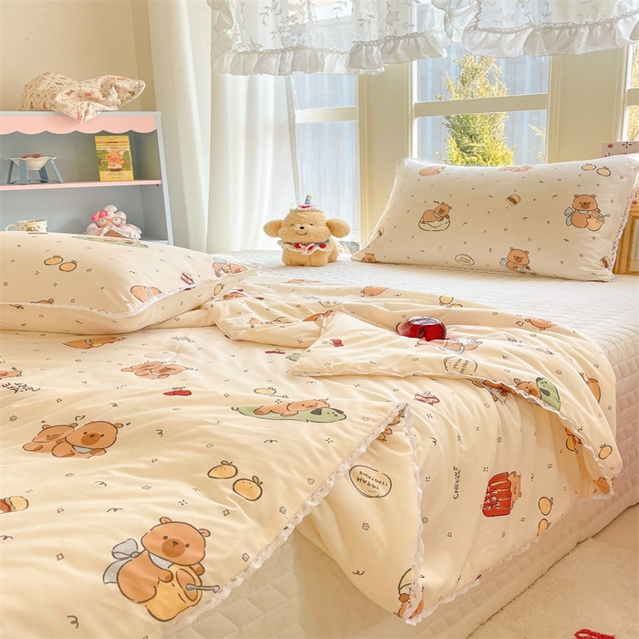 91家纺网 家纺一手货源 找家纺 2026新款A类针织棉被芯夏凉被春秋被冬被儿童学生成人冬被加厚被子大豆被—影棚图 卡皮巴拉