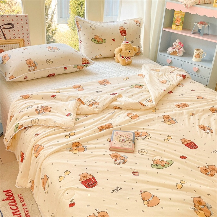 91家纺网 家纺一手货源 找家纺 2026新款A类针织棉被芯夏凉被春秋被冬被儿童学生成人冬被加厚被子大豆被—影棚图 卡皮巴拉