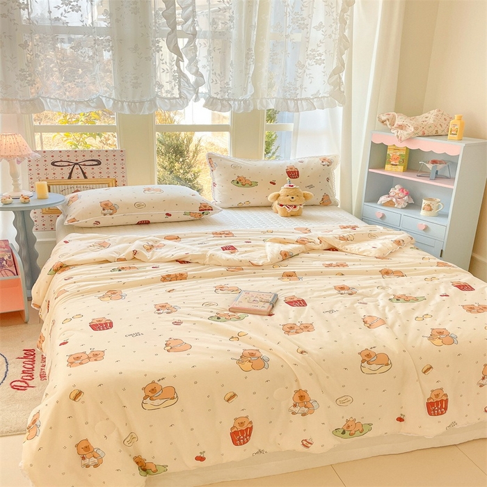 91家纺网 家纺一手货源 找家纺 2026新款A类针织棉被芯夏凉被春秋被冬被儿童学生成人冬被加厚被子大豆被—影棚图 卡皮巴拉