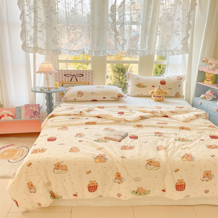 91家纺网 家纺一手货源 找家纺 2026新款A类针织棉被芯夏凉被春秋被冬被儿童学生成人冬被加厚被子大豆被—影棚图 卡皮巴拉