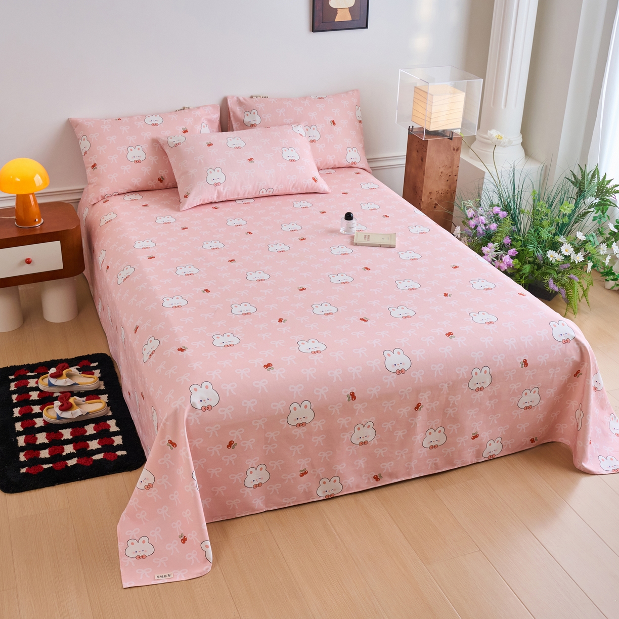 91家纺网 家纺一手货源 找家纺 春皖家纺 2026春夏新品简约款老粗布系列床单单品床单床单单件 予光