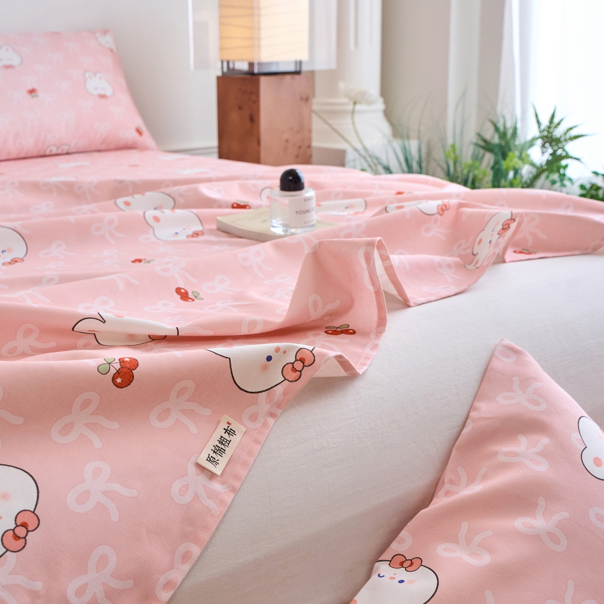 91家纺网 家纺一手货源 找家纺 春皖家纺 2026春夏新品简约款老粗布系列床单单品床单床单单件 予光