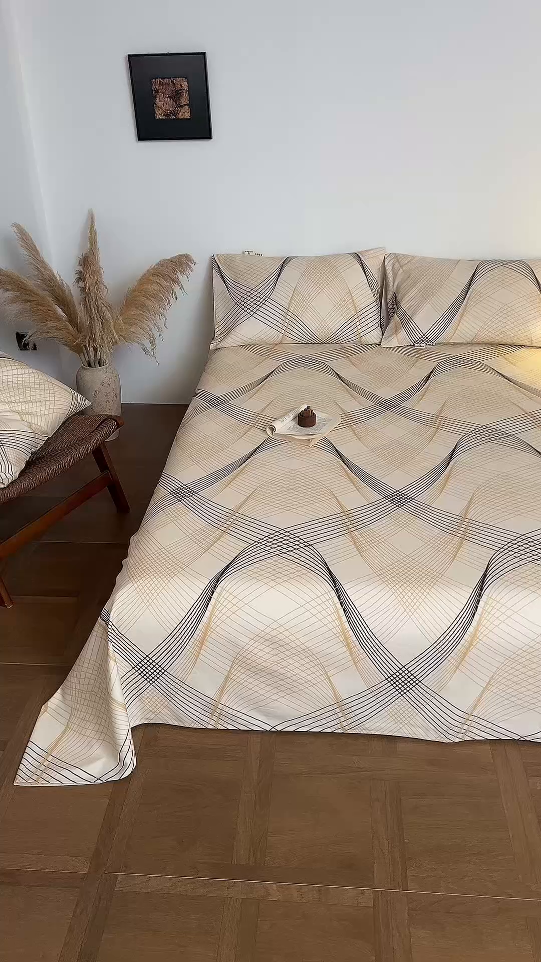 91家纺网 家纺一手货源 找家纺 春皖家纺 2026春夏新品简约款老粗布系列床单单品床单床单单件 月白