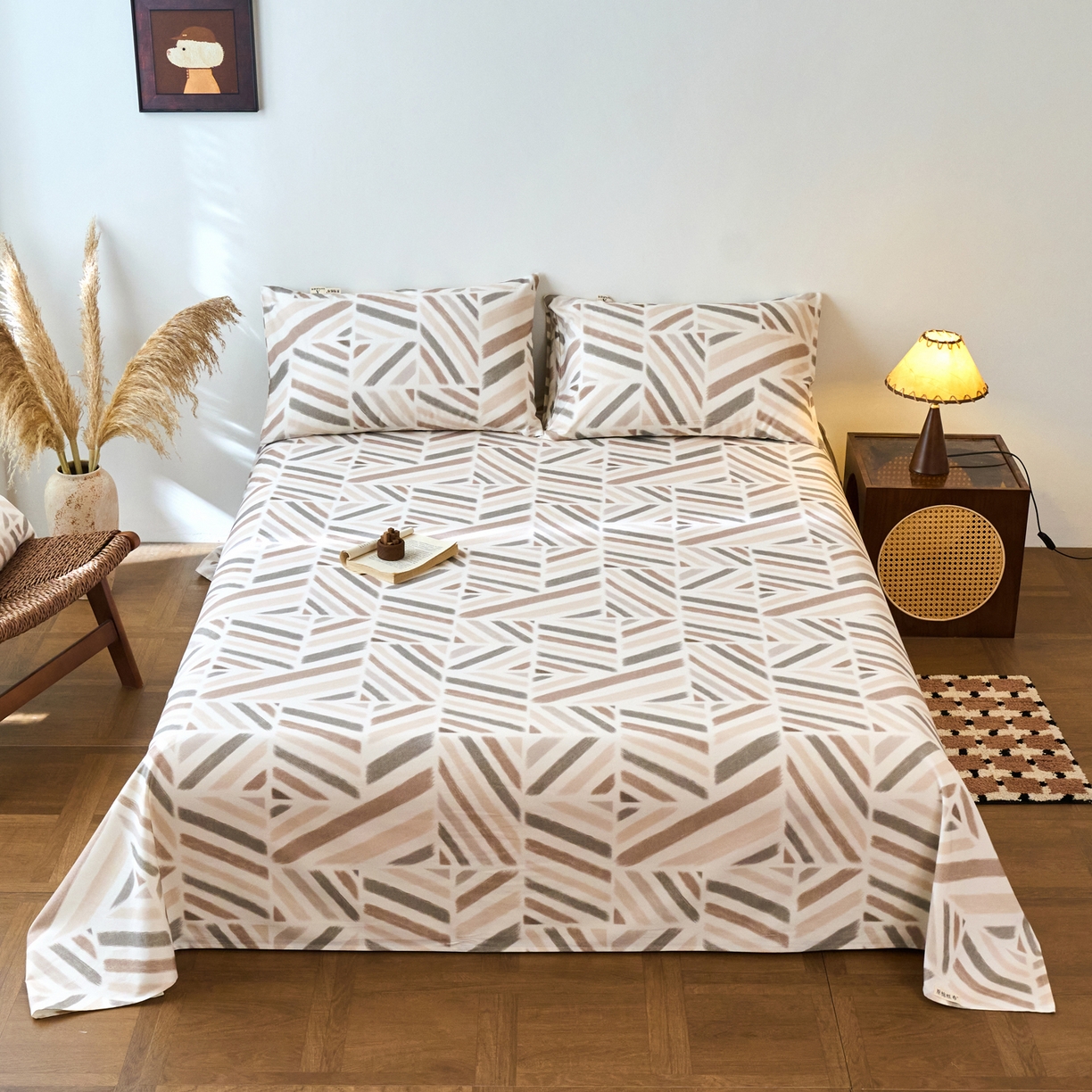 春皖家纺 2026春夏新品简约款老粗布系列床单单品床单床单单件 云帆Y