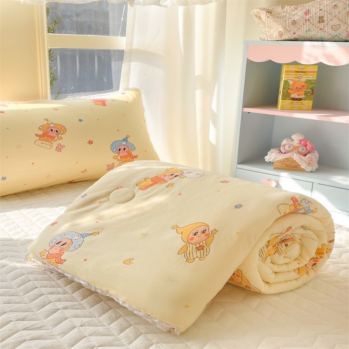 91家纺网 家纺一手货源 找家纺 2026新款A类针织棉被芯夏凉被春秋被冬被儿童学生成人冬被加厚被子大豆被—影棚图 星星宝宝