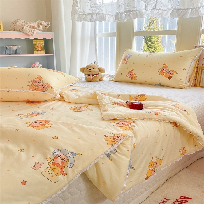 91家纺网 家纺一手货源 找家纺 2026新款A类针织棉被芯夏凉被春秋被冬被儿童学生成人冬被加厚被子大豆被—影棚图 星星宝宝