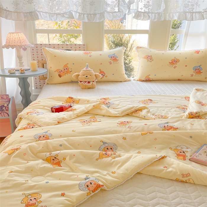 91家纺网 家纺一手货源 找家纺 2026新款A类针织棉被芯夏凉被春秋被冬被儿童学生成人冬被加厚被子大豆被—影棚图 星星宝宝