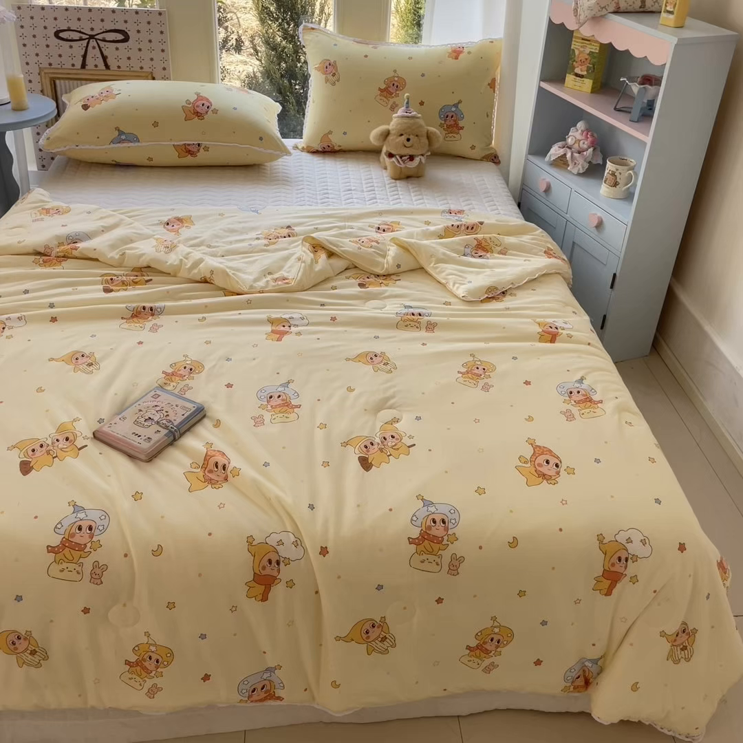 91家纺网 家纺一手货源 找家纺 2026新款A类针织棉被芯夏凉被春秋被冬被儿童学生成人冬被加厚被子大豆被—影棚图 星星宝宝