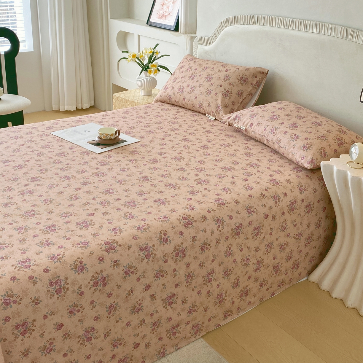 91家纺网 家纺一手货源 找家纺 春皖家纺 2026春夏新品简约款老粗布系列床单单品床单床单单件 云裳