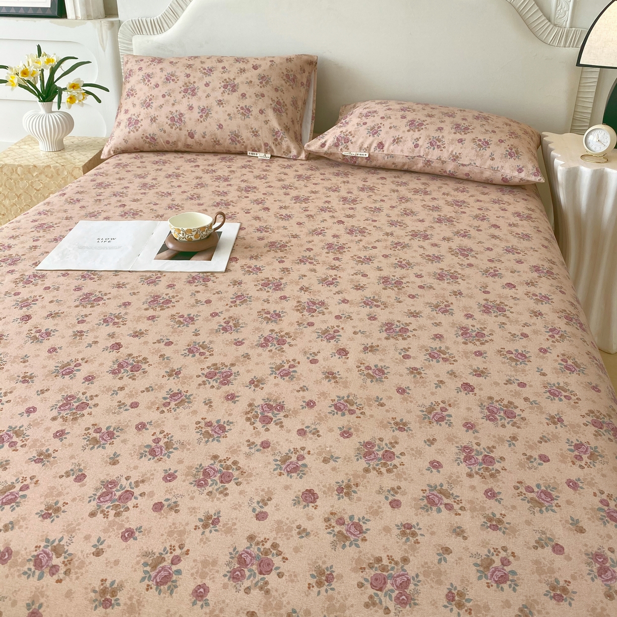 91家纺网 家纺一手货源 找家纺 春皖家纺 2026春夏新品简约款老粗布系列床单单品床单床单单件 云裳