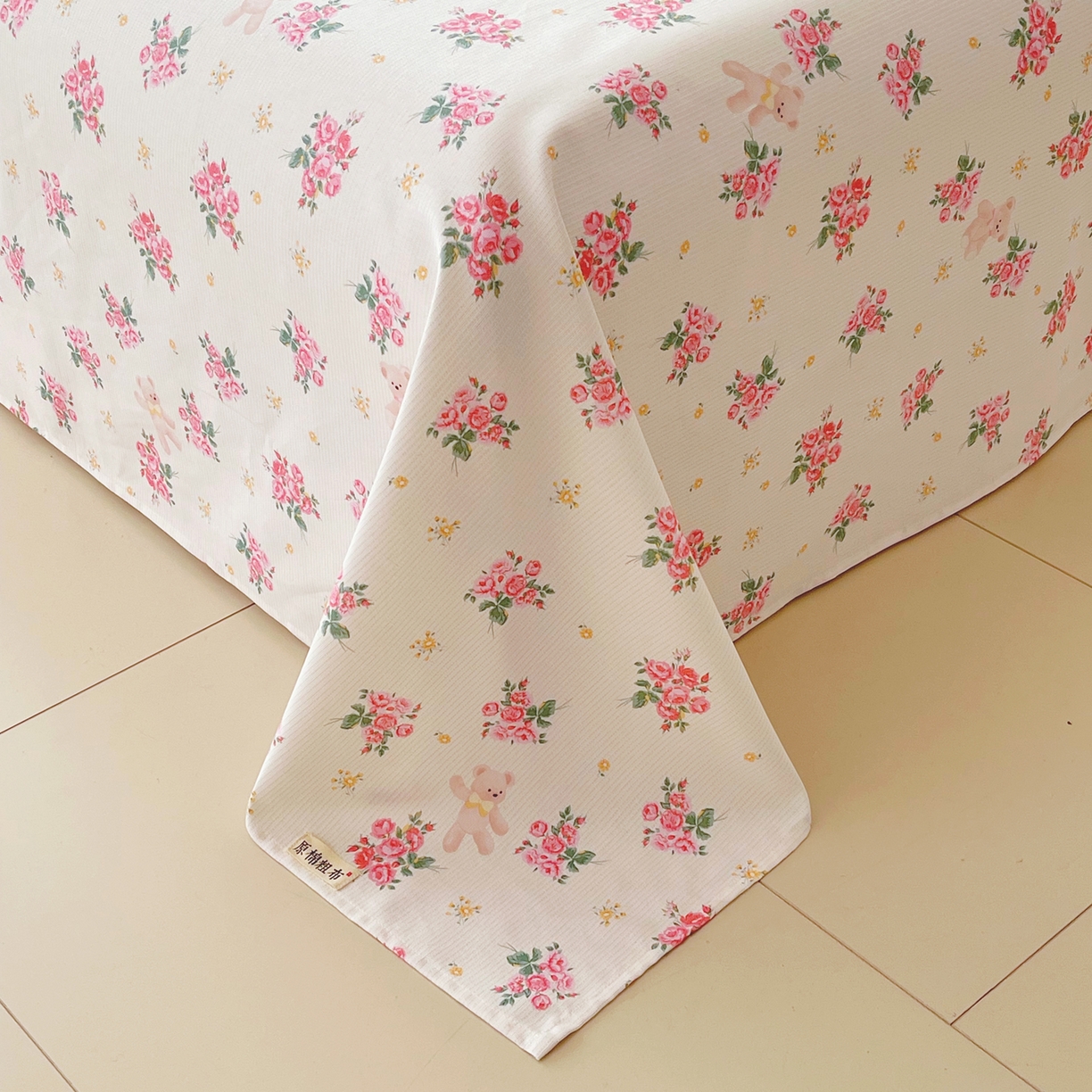 91家纺网 家纺一手货源 找家纺 春皖家纺 2026春夏新品简约款老粗布系列床单单品床单床单单件 芝甜