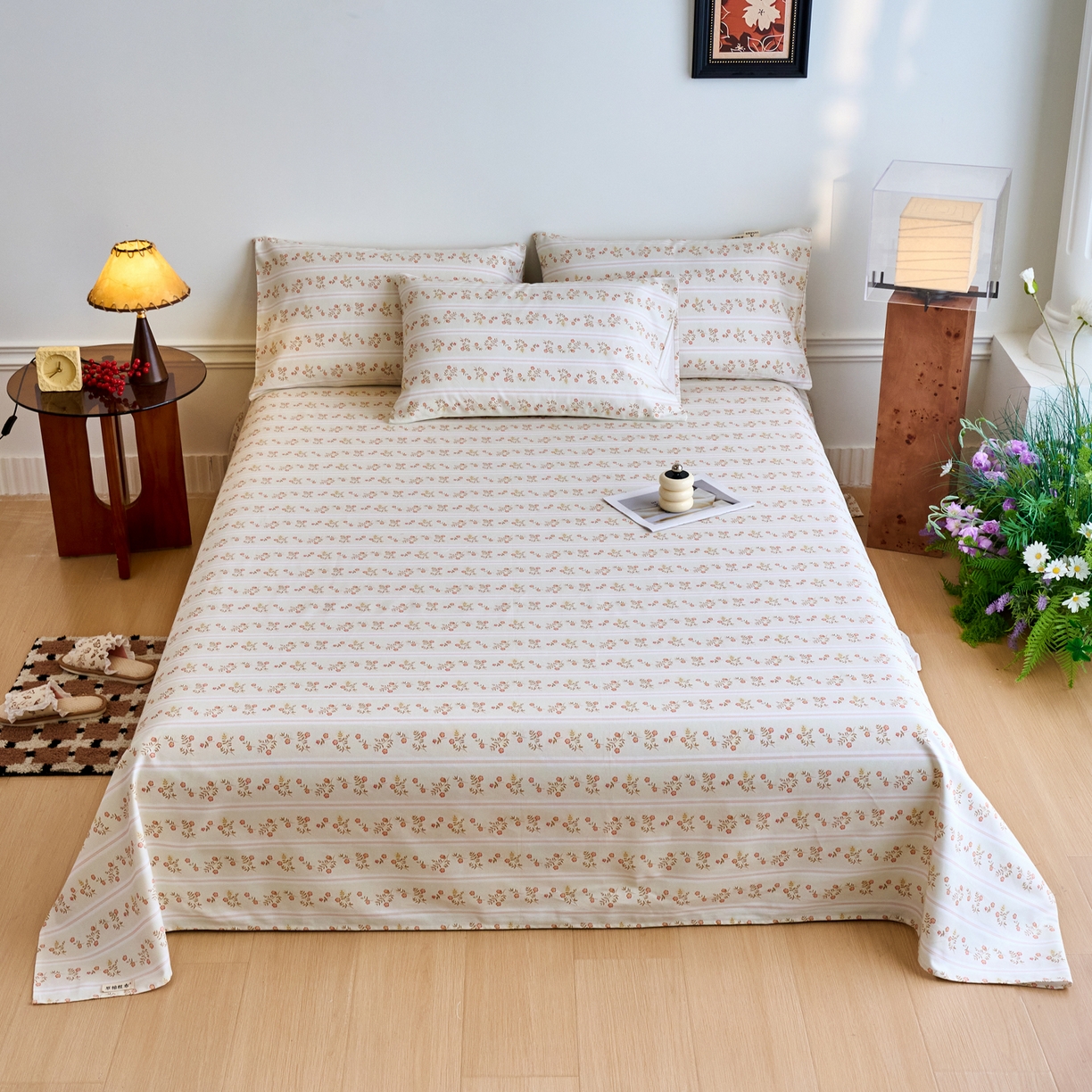 春皖家纺 2026春夏新品简约款老粗布系列床单单品床单床单单件 知否