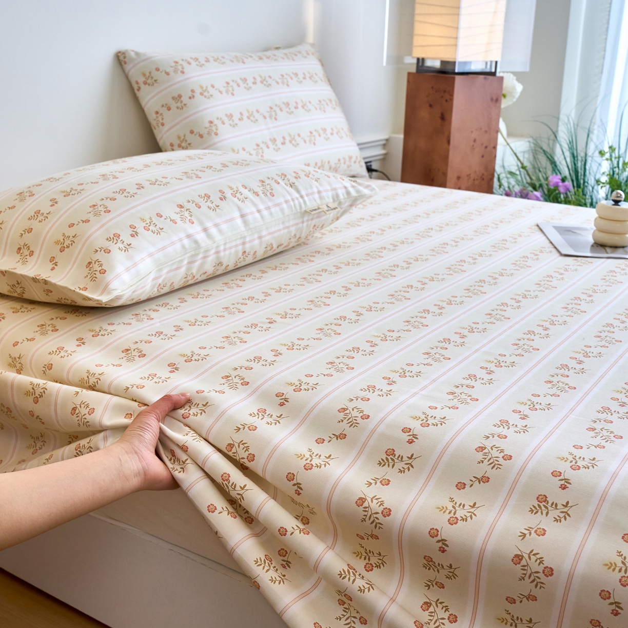 91家纺网 家纺一手货源 找家纺 春皖家纺 2026春夏新品简约款老粗布系列床单单品床单床单单件 知否