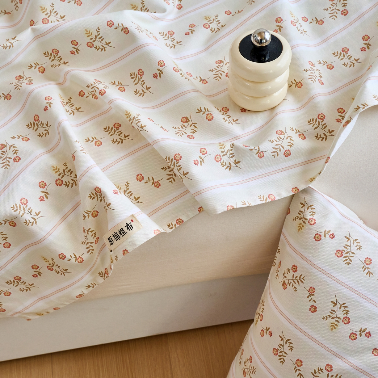 91家纺网 家纺一手货源 找家纺 春皖家纺 2026春夏新品简约款老粗布系列床单单品床单床单单件 知否