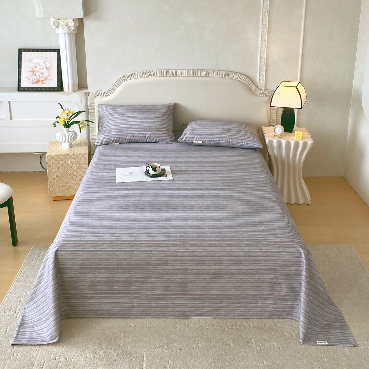 春皖家纺 2026春夏新品简约款老粗布系列床单单品床单床单单件 知一Y