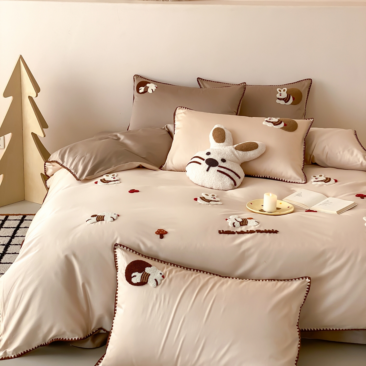 91家纺网 家纺一手货源 找家纺 （总）FORTWO家纺原创设计（FOR TWO家纺） 2026新款50长绒棉纯棉双针毛巾绣四件套 （券前）基础价不低于小号268元，中号348元，大号388元 床笠加10元