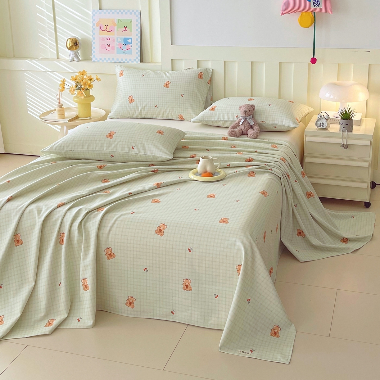 91家纺网 家纺一手货源 找家纺 （总）春皖家纺 2026春夏新品简约款老粗布系列床单单品床单床单单件