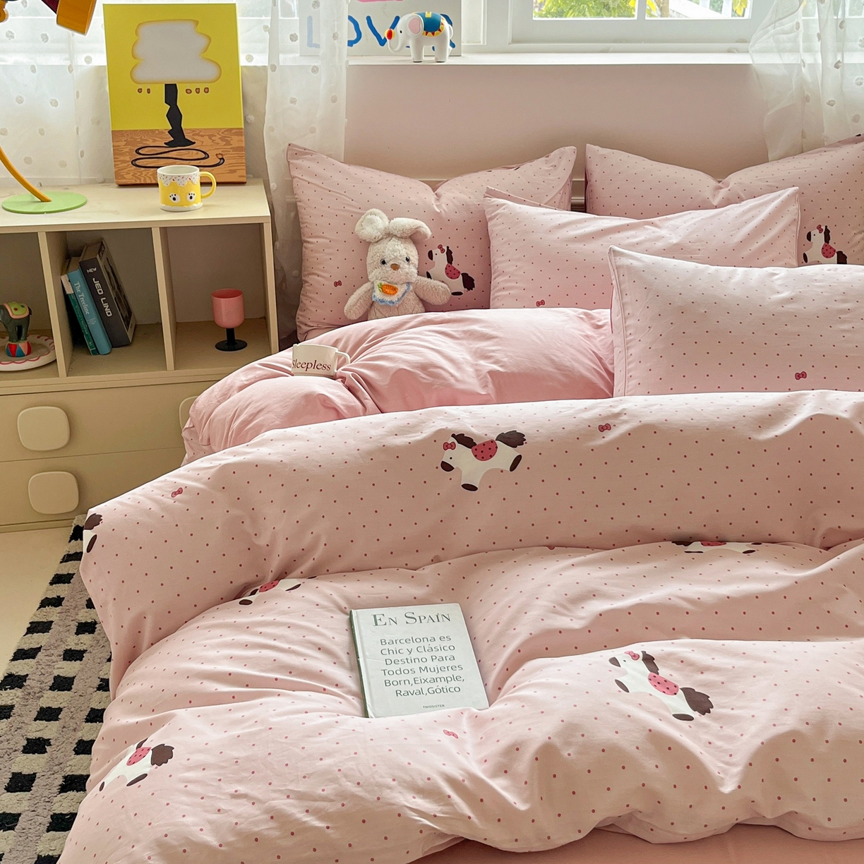 91家纺网 家纺一手货源 找家纺 （总）柠馨 2026春夏新款13372全棉纯棉印花单被套 被套单件-芙拉系列