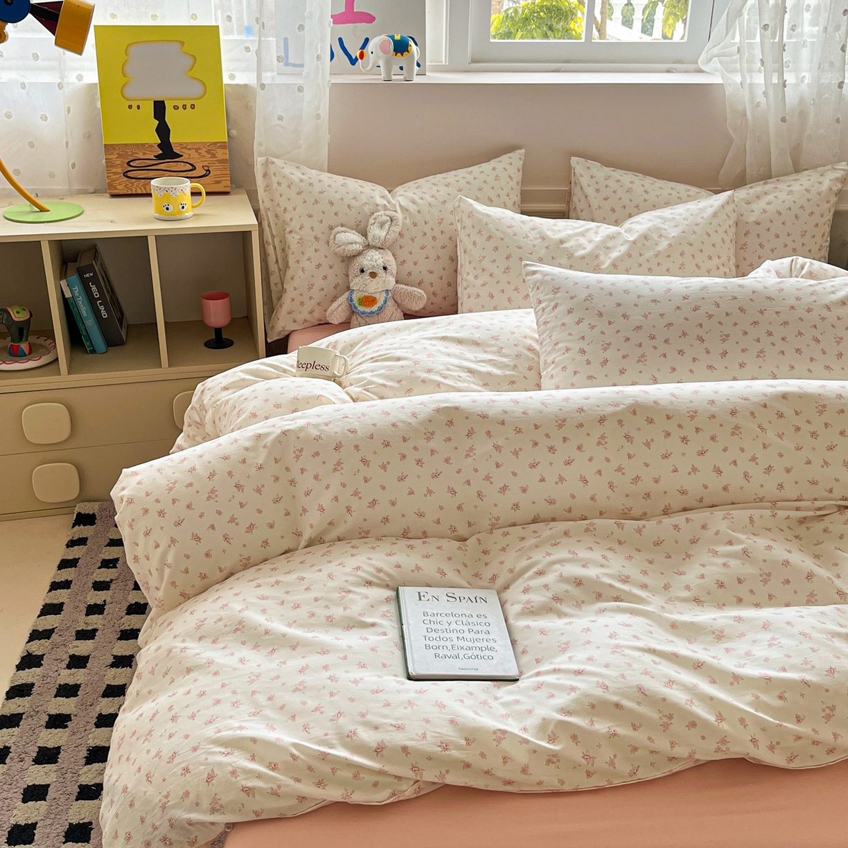 91家纺网 家纺一手货源 找家纺 （总）柠馨 2026春夏新款13372全棉纯棉印花单被套 被套单件-芙拉系列