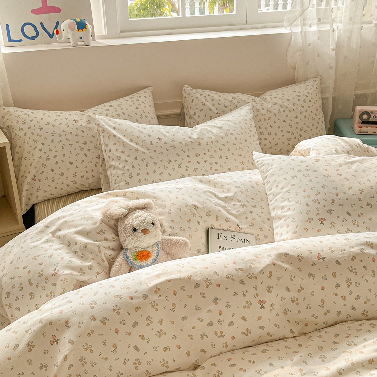 91家纺网 家纺一手货源 找家纺 柠馨 2026春夏新款13372全棉纯棉印花单被套 被套单件-芙拉系列 星愿