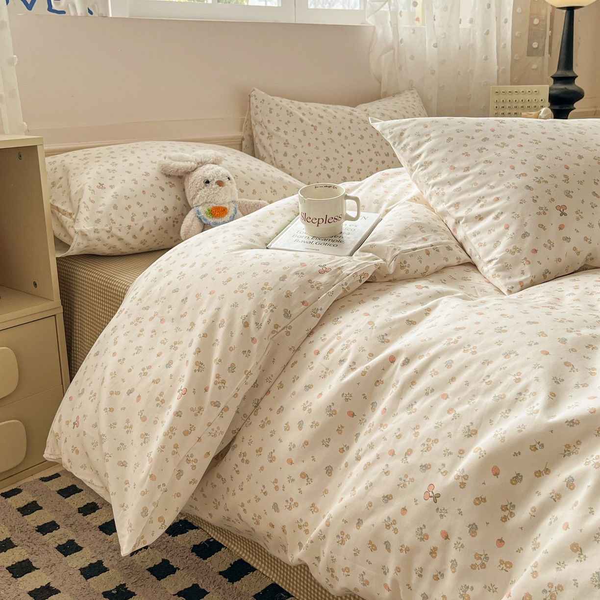 91家纺网 家纺一手货源 找家纺 柠馨 2026春夏新款13372全棉纯棉印花单被套 被套单件-芙拉系列 星愿