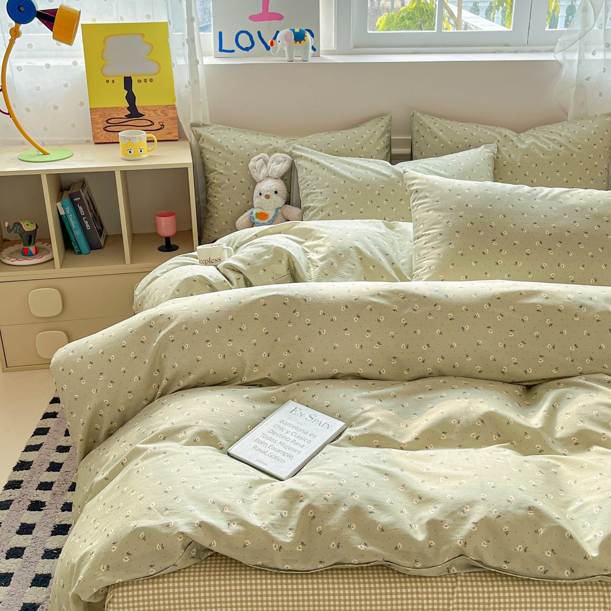 柠馨 2026春夏新款13372全棉纯棉印花单被套 被套单件-芙拉系列 浅陌