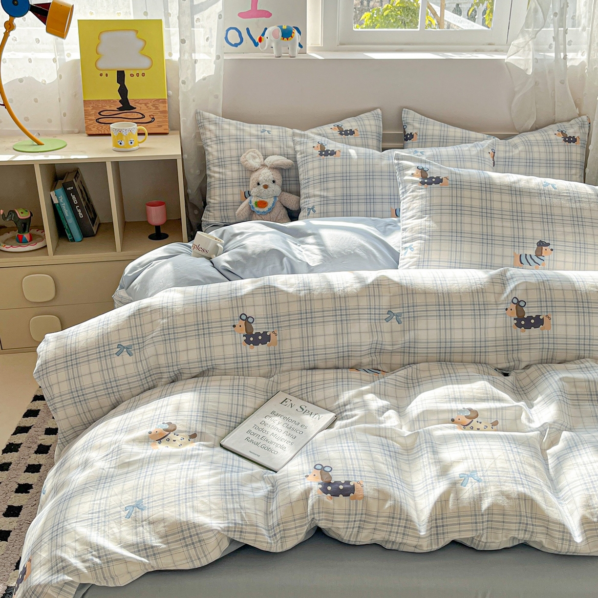 柠馨 2026春夏新款13372全棉纯棉印花单被套 被套单件-芙拉系列 汪酱魔豆