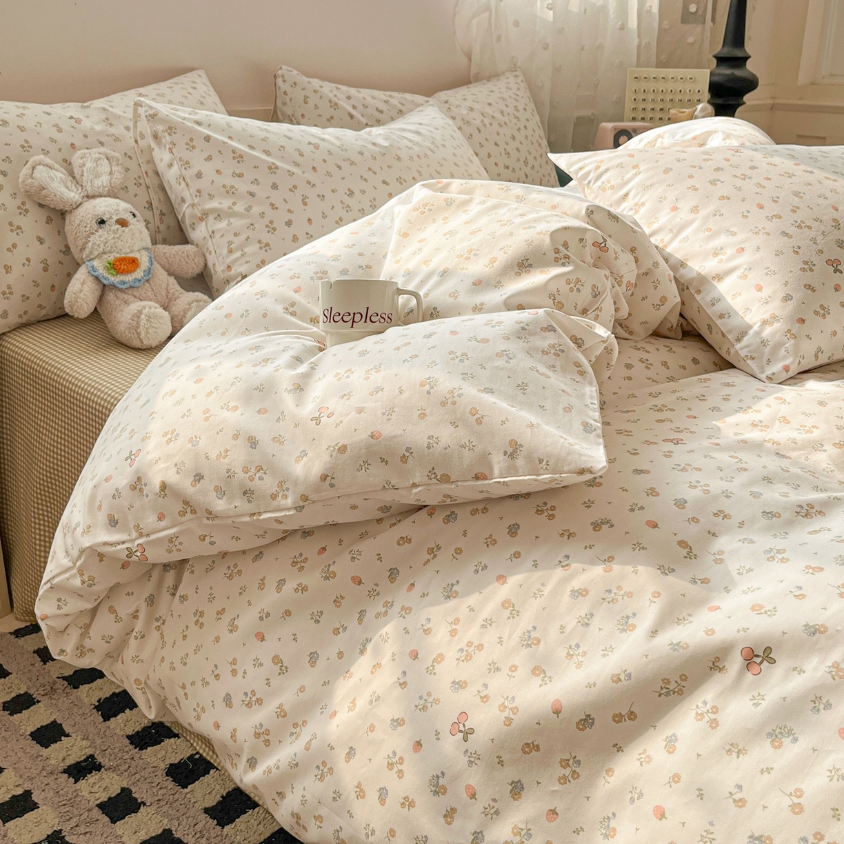 91家纺网 家纺一手货源 找家纺 柠馨 2026春夏新款13372全棉纯棉印花单被套 被套单件-芙拉系列 星愿