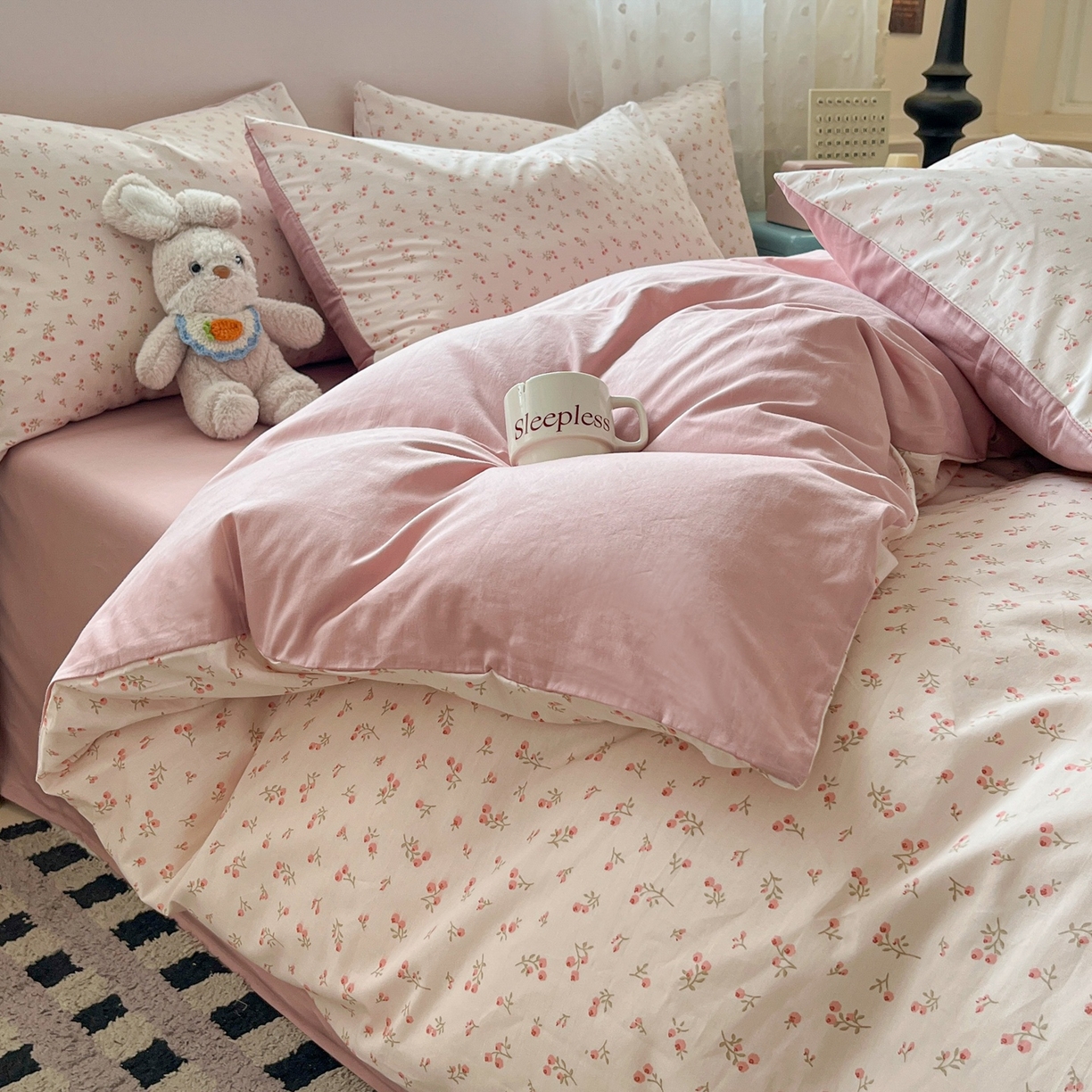 91家纺网 家纺一手货源 找家纺 柠馨 2026春夏新款13372全棉纯棉印花单被套 被套单件-芙拉系列 逸云