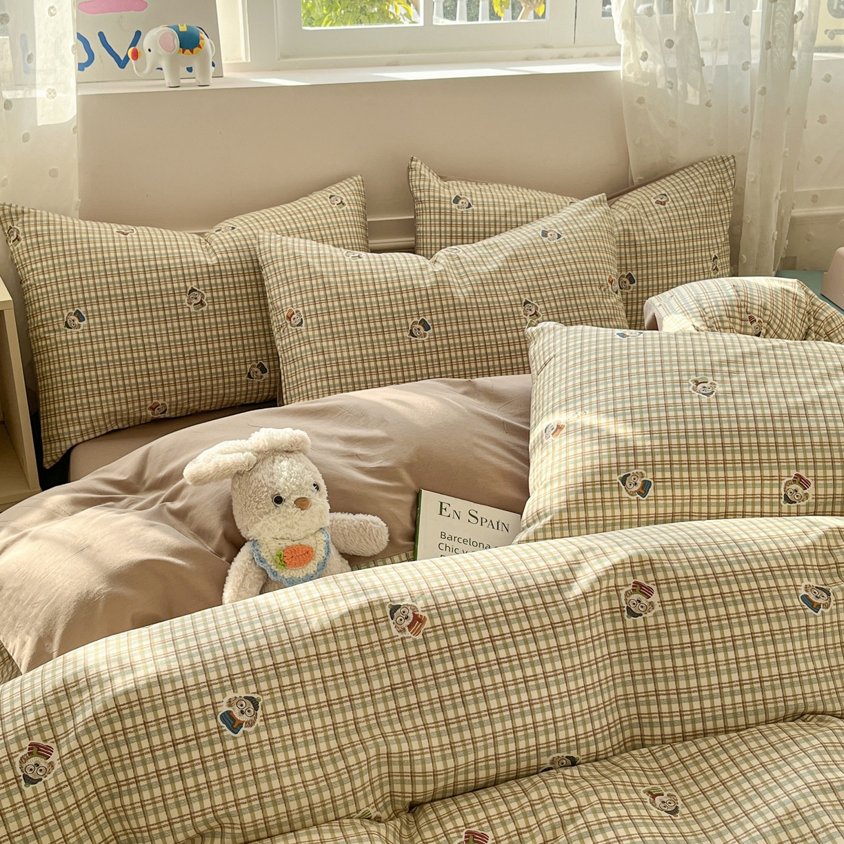 91家纺网 家纺一手货源 找家纺 柠馨 2026春夏新款13372全棉纯棉印花单被套 被套单件-芙拉系列 甜美博士