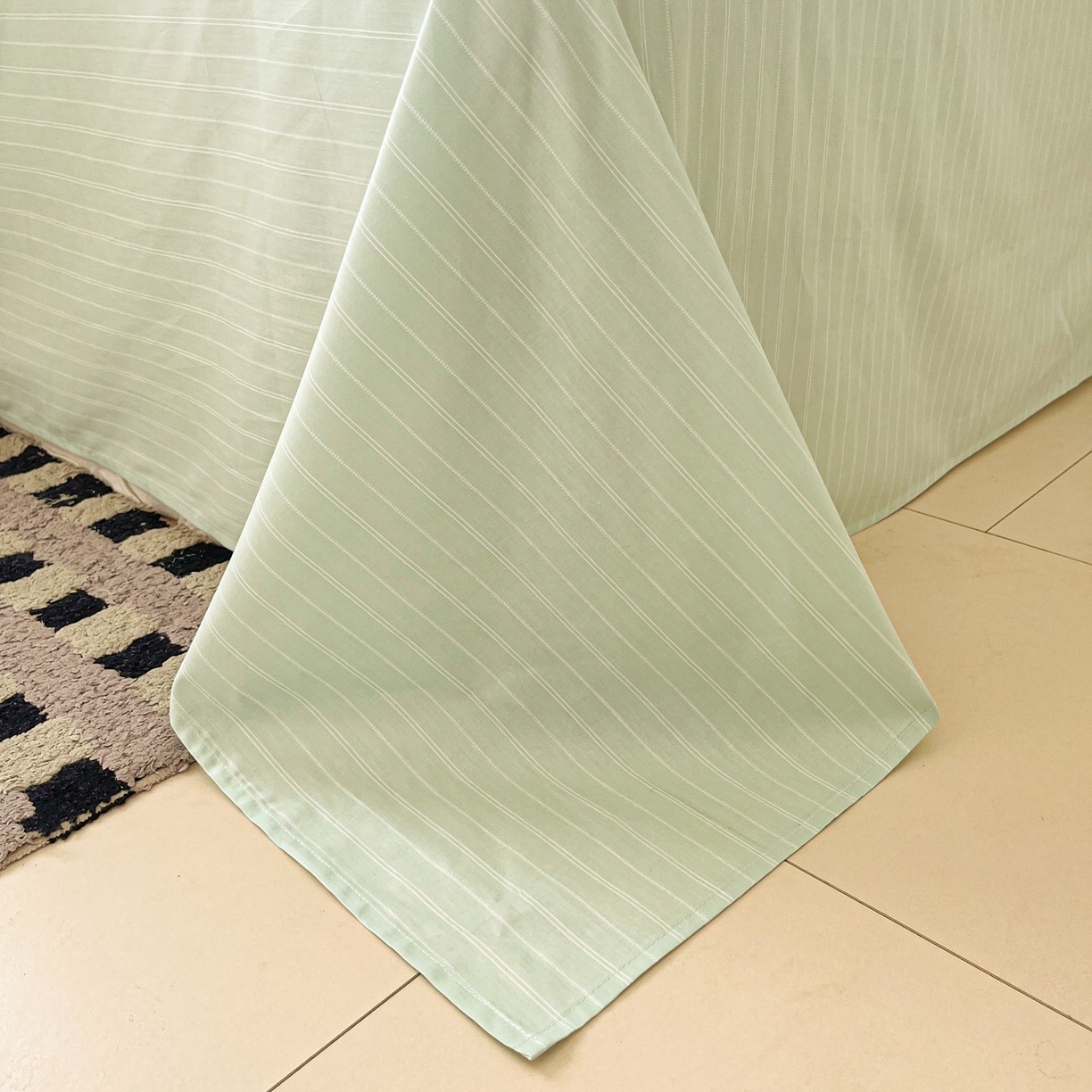 91家纺网 家纺一手货源 找家纺 柠馨 2026春夏新款13372全棉纯棉印花单被套 被套单件-芙拉系列 青筠