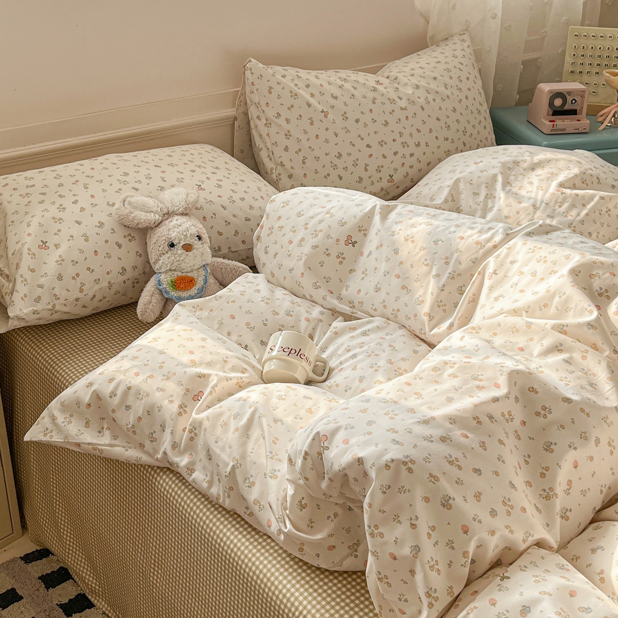 91家纺网 家纺一手货源 找家纺 柠馨 2026春夏新款13372全棉纯棉印花单被套 被套单件-芙拉系列 星愿