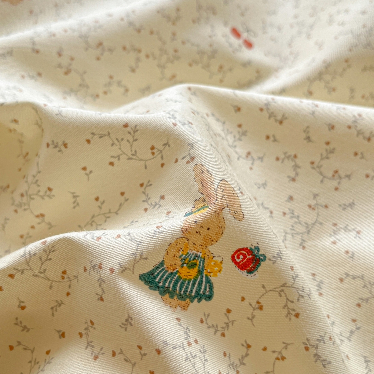 91家纺网 家纺一手货源 找家纺 柠馨 2026春夏新款13372全棉纯棉印花单被套 被套单件-芙拉系列 奶糖甜心