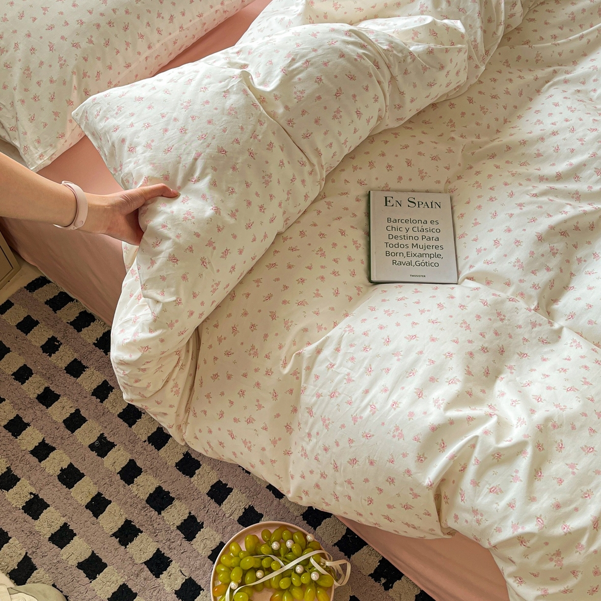 91家纺网 家纺一手货源 找家纺 柠馨 2026春夏新款13372全棉纯棉印花单被套 被套单件-芙拉系列 流萤