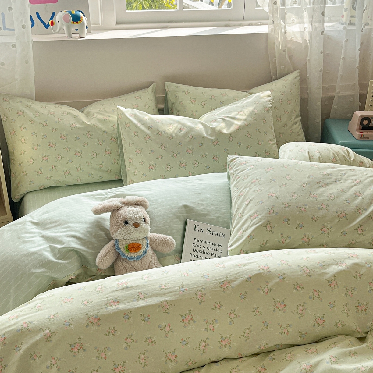 91家纺网 家纺一手货源 找家纺 柠馨 2026春夏新款13372全棉纯棉印花单被套 被套单件-芙拉系列 舒荷