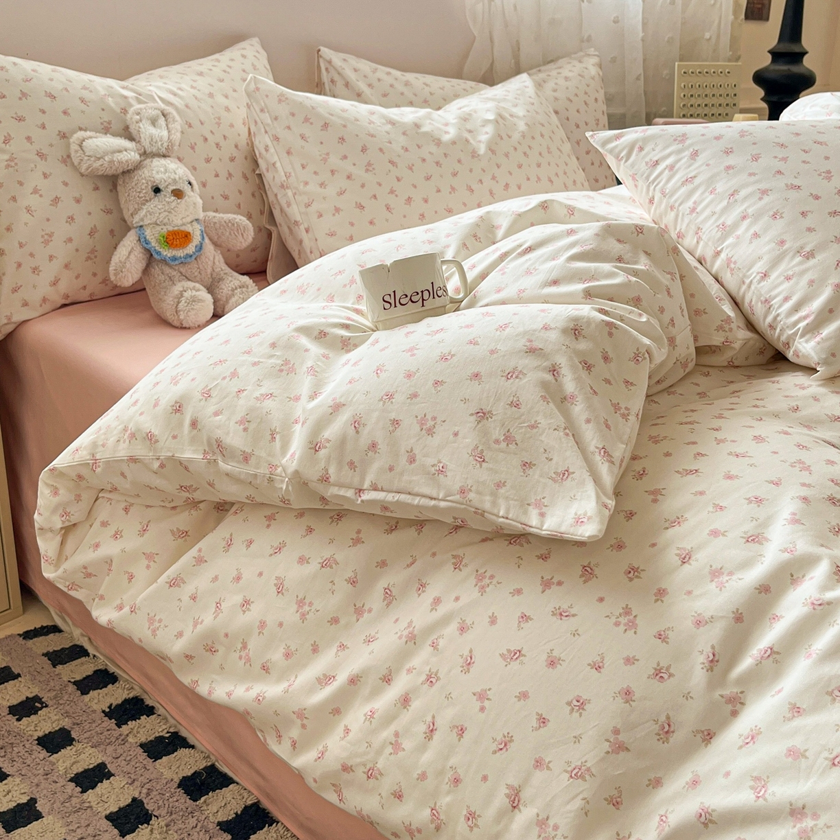 91家纺网 家纺一手货源 找家纺 柠馨 2026春夏新款13372全棉纯棉印花单被套 被套单件-芙拉系列 流萤