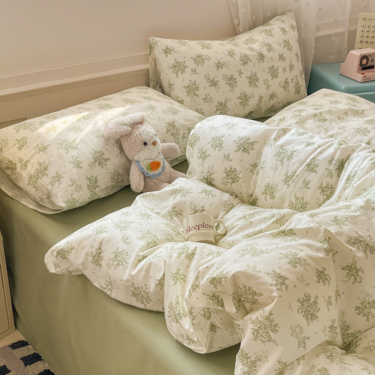 91家纺网 家纺一手货源 找家纺 柠馨 2026春夏新款13372全棉纯棉印花单被套 被套单件-芙拉系列 流岚